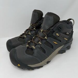 KEEN Utility Men's Lansing Mid Waterproof Steel Toe Work Boots – Size 9 EE (Wide